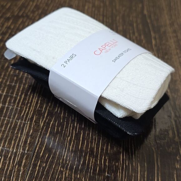 Capelli New York Sweater Tights 2-Pairs 0-6 Months - Picture 7 of 9